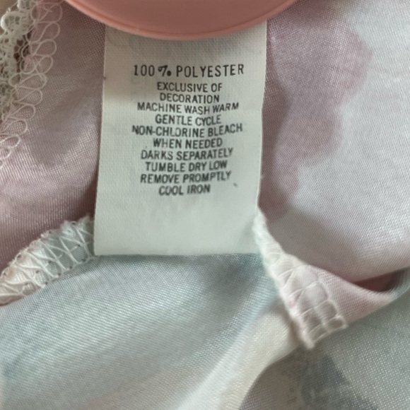 Vintage pastel Floral Lace Trim Chemise Camisole Top size 34 fairy y2k coquette - Picture 6 of 8